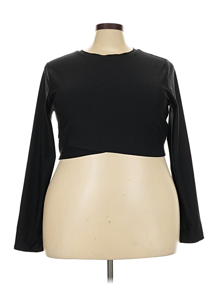 Pre-owned Active 3/4 Sleeve T-shirt In Black
