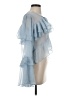 Miss Selfridge 100% Polyester Blue 3/4 Sleeve Blouse Size 2 - photo 4
