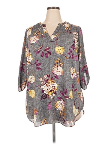 Worthington 3/4 Sleeve Blouse (view 1)