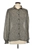 Max Studio 100% Polyester Polka Dots Gray Long Sleeve Blouse Size L - photo 1
