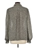 Max Studio 100% Polyester Polka Dots Gray Long Sleeve Blouse Size L - photo 2