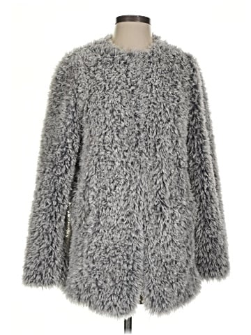 Aqua Faux Fur Jacket (view 1)