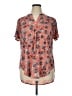 Cato Floral Orange Short Sleeve Blouse Size 14 - photo 1