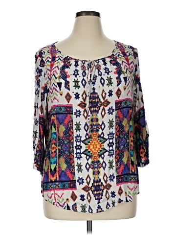 Tribal 3/4 Sleeve Blouse (view 1)