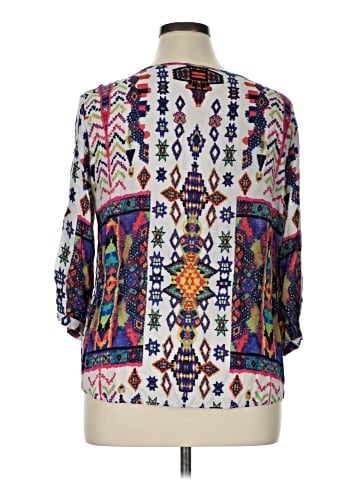 Tribal 3/4 Sleeve Blouse (view 2)