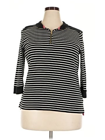 Jones New York Signature Long Sleeve Polo (view 1)