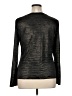 Cache 100% Polyester Metallic Black Long Sleeve Top Size XL - photo 2