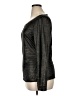 Cache 100% Polyester Metallic Black Long Sleeve Top Size XL - photo 5