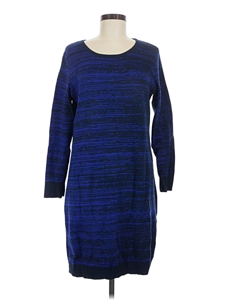 Pre-owned H By Halston Casual Dress In Blue
