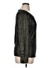 Cache 100% Polyester Metallic Black Long Sleeve Top Size XL - photo 4