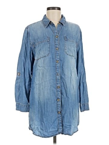 Chico's 3/4 Sleeve Button-Down Shirt (view 1)