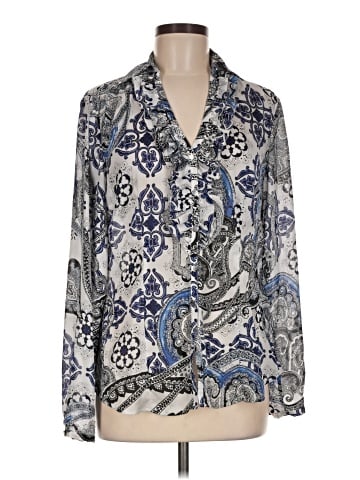 White House Black Market Long Sleeve Blouse (view 1)