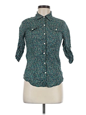 Rubbish 3/4 Sleeve Button-Down Shirt (view 1)