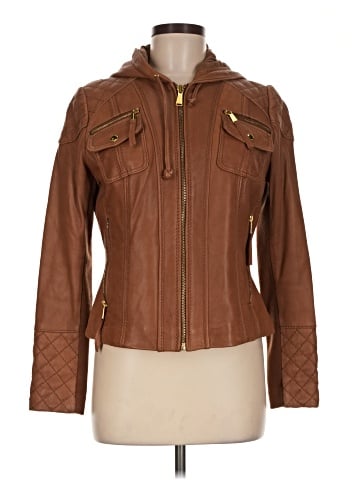 MICHAEL Michael Kors Leather Jacket (view 1)