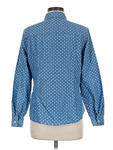 Allegra K Long Sleeve Button-Down Shirt (view 2)