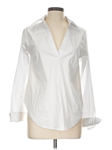 Aqua Long Sleeve Blouse (view 1)