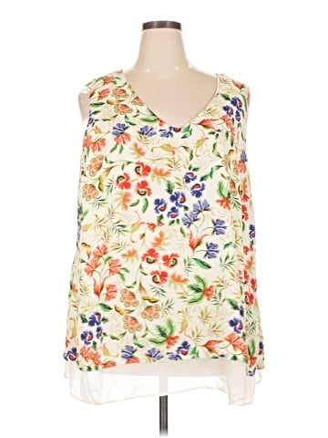 Rose + Olive Sleeveless Blouse (view 1)