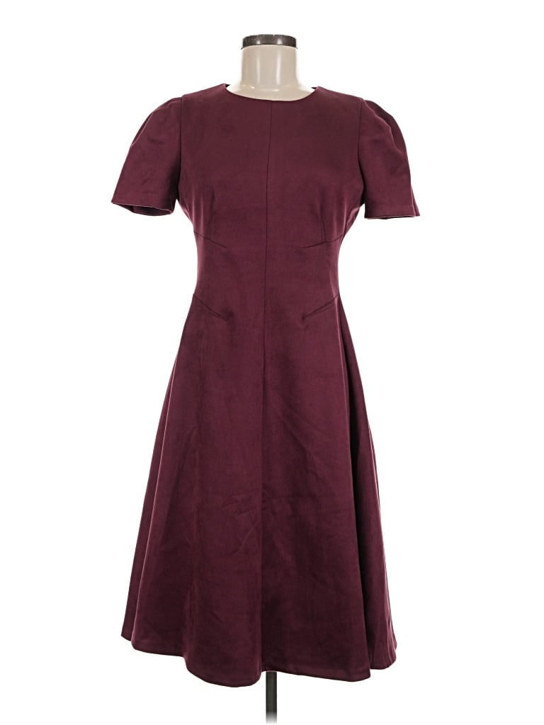 Pre-owned Andrew Marc Casual Dress In Burgundy