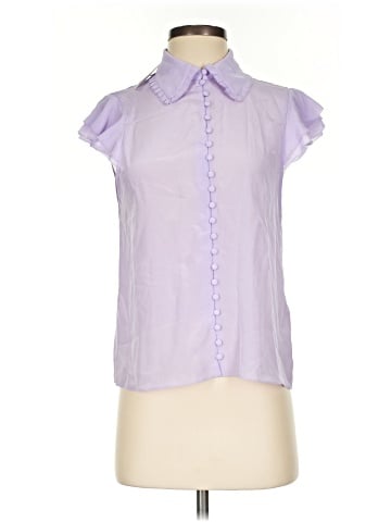 Alice + Olivia Short Sleeve Silk Top (view 1)