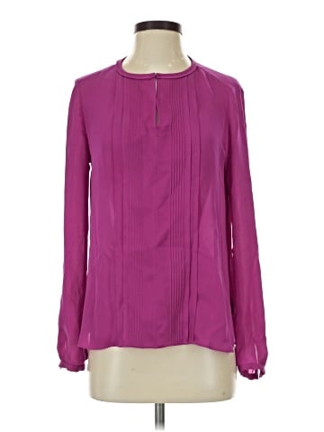 Diane von Furstenberg Long Sleeve Silk Top (view 1)