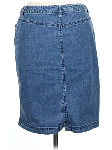 Petite Sophisticate Denim Skirt (view 2)