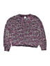 Justice Tweed Purple Pullover Sweater Size 12 - photo 1