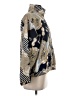 Petite Sophisticate 100% Silk Print Gold Track Jacket Size P (petite) - photo 4
