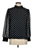 J.Crew 100% Polyester Polka Dots Black Long Sleeve Blouse Size M - photo 1