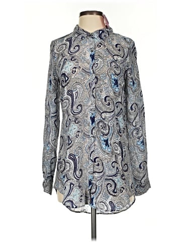 Calypso St. Barth Long Sleeve Silk Top (view 1)