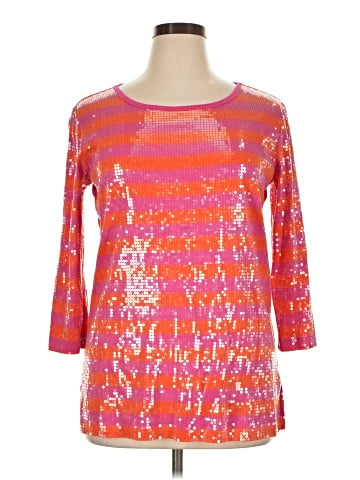 Joan Vass 3/4 Sleeve Top (view 1)