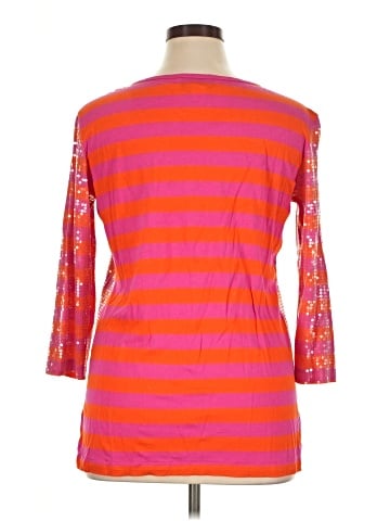 Joan Vass 3/4 Sleeve Top (view 2)
