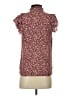 CeCe 100% Polyester Floral Red Short Sleeve Blouse Size XS - photo 2