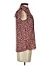 CeCe 100% Polyester Floral Red Short Sleeve Blouse Size XS - photo 4