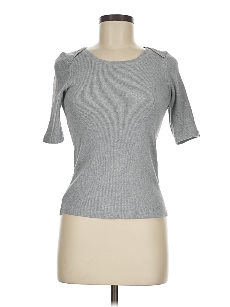 Pre-owned Sundance Short Sleeve Turtleneck In Gray