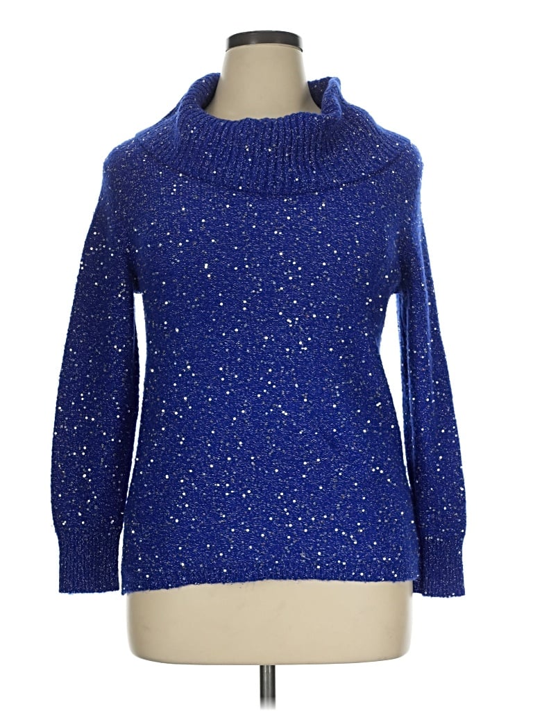 Pre-owned Ruby Rd. Turtleneck Sweater In Blue
