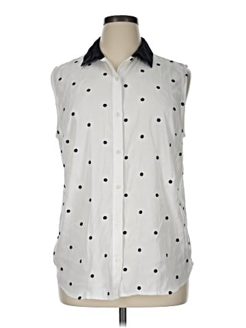 Ann Taylor Factory Sleeveless Button-Down Shirt (view 1)