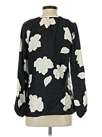 Theory Long Sleeve Silk Top (view 2)