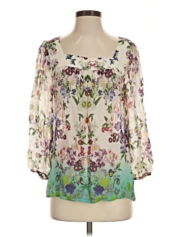 Vanessa Virginia 3/4 Sleeve Silk Top (view 1)