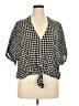 Express 100% Rayon Black Short Sleeve Blouse Size XL - photo 1