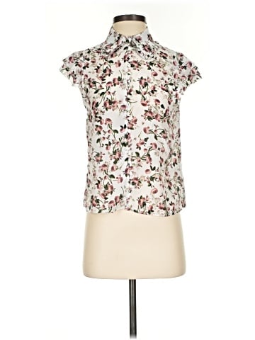 Alice + Olivia Short Sleeve Silk Top (view 1)