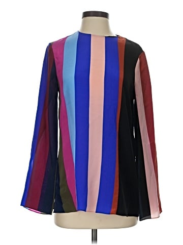 Diane von Furstenberg Long Sleeve Silk Top (view 1)