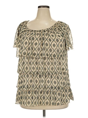 Sara Michelle Short Sleeve Blouse (view 1)