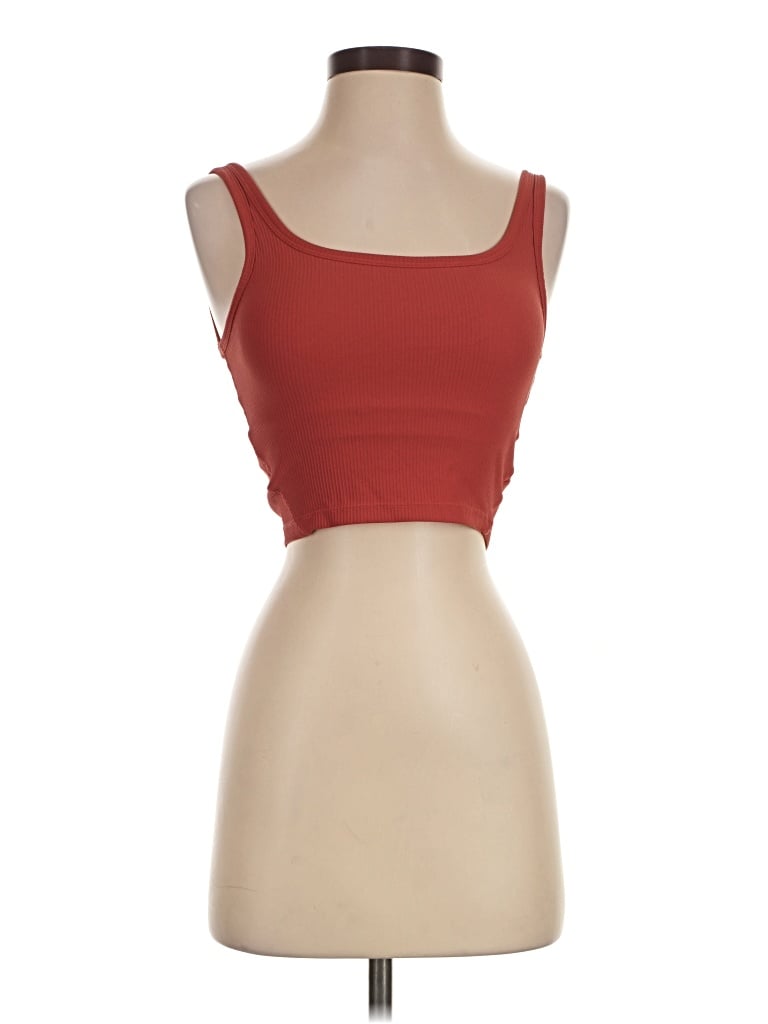 Pre-owned Lyaner Tube Top Red Strapless Neckline Tops