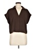 Haver 100% Polyester Brown Short Sleeve Turtleneck Size M - photo 1