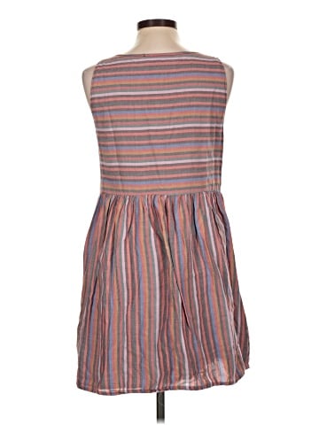 Madewell Scoopneck Tank Dress in Rainbow Stripe (view 2)