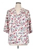 BLOOMCHIC 100% Polyester Floral White 3/4 Sleeve Blouse Size 14 - photo 1
