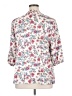 BLOOMCHIC 100% Polyester Floral White 3/4 Sleeve Blouse Size 14 - photo 2