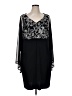 Connected Apparel 100% Polyester Black Cocktail Dress Size 16 - photo 1