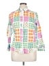 Talbots 100% Cotton Print White 3/4 Sleeve Button-Down Shirt Size XL Petite - photo 1