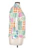 Talbots 100% Cotton Print White 3/4 Sleeve Button-Down Shirt Size XL Petite - photo 4